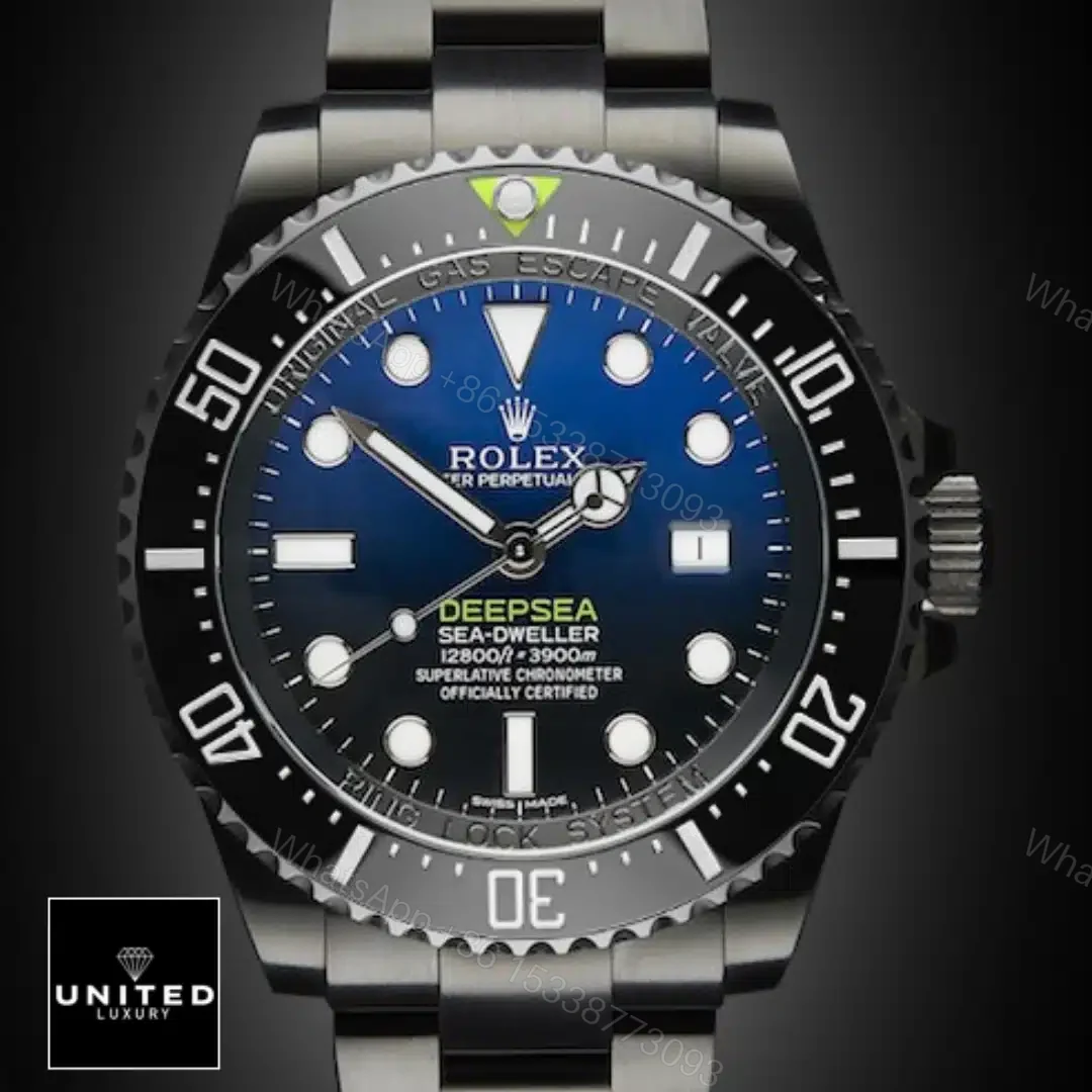 View 11 of Rolex Deepsea Sea-Dweller Black PVD 116660 D-Blue Oyster Replica
