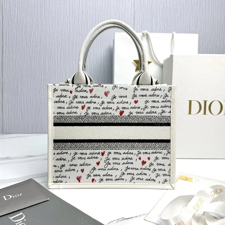 View 2 of Statement Quilted Satchel: Dior Heart-Texture Luxury Tote