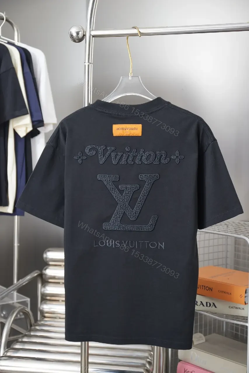 View 5 of Dark Luxury T-Shirt with Embroidered Logo - Premium Everyday Tee