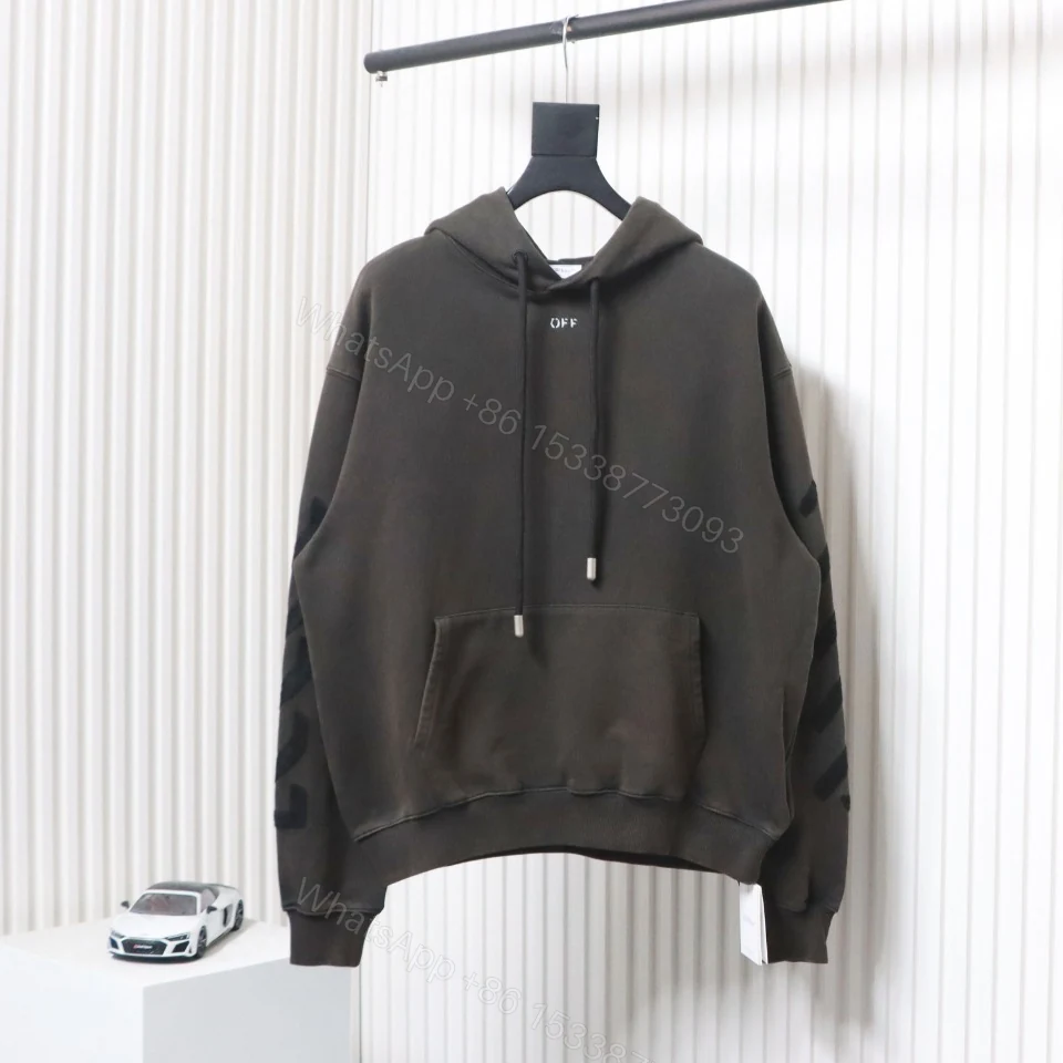 View 5 of Off-white Washed old man print hoodie