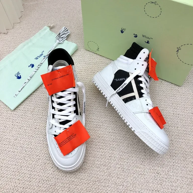 View 7 of Chic-Edge Off-White-Style High-Top Sneakers with Comfort