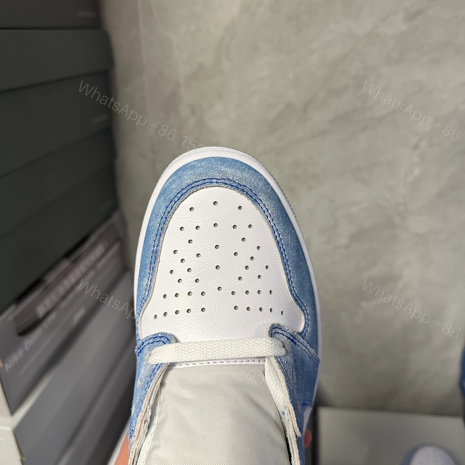 View 2 of Jordan 1 Retro High Hyper Royal Smoke Grey