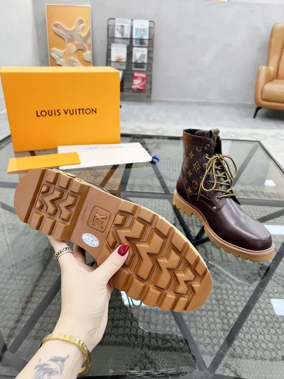 View 2 of Rich Leather Boots - Lux LV-Style, All-Season Comfort Boots
