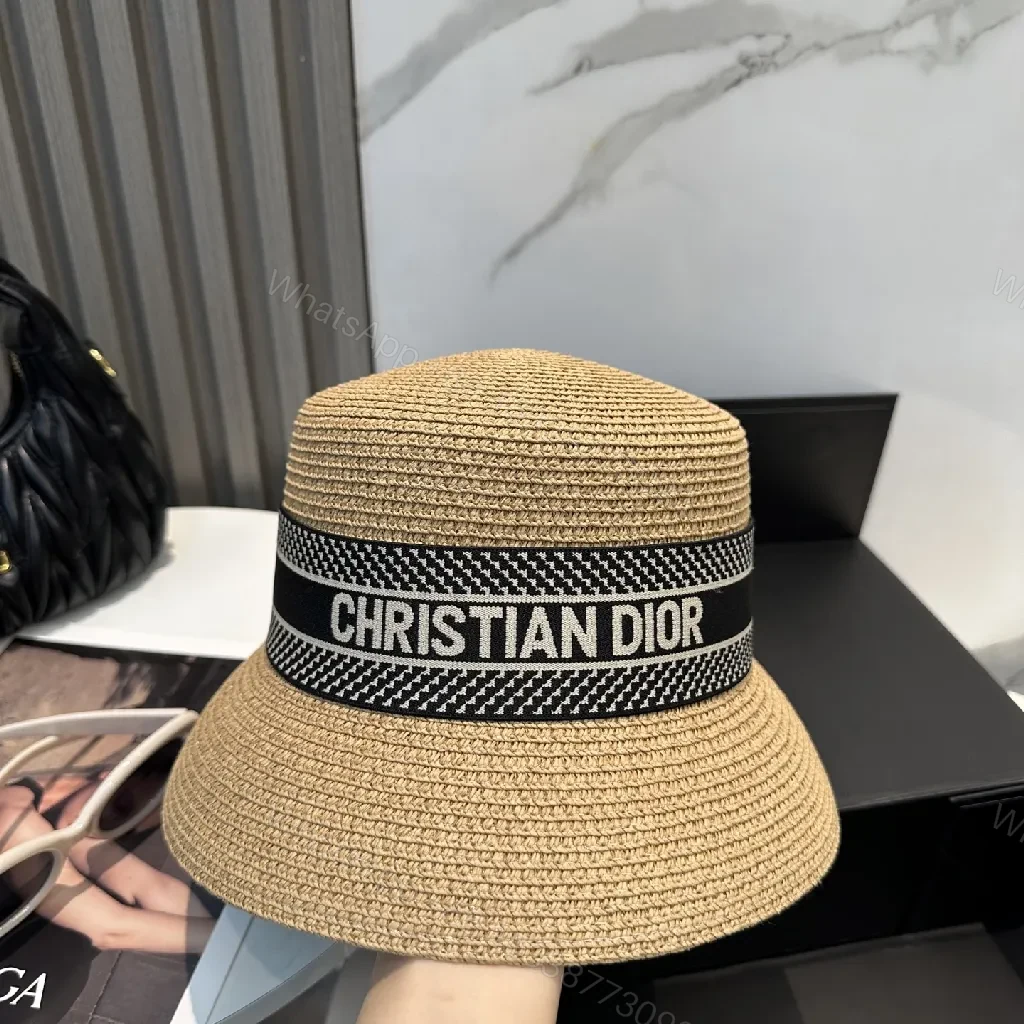 View 9 of Natural Straw Hat with Designer Band, Sun-Brim Style