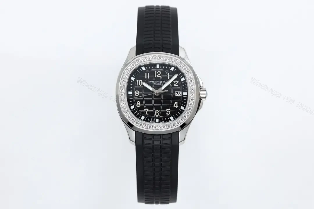 Patek Philippe Aquanaut Black Diamond Watch Rubber Strap Ultimate 39MM PP-AQUANAUT-5267-BLK-DIA-RUB — view 1