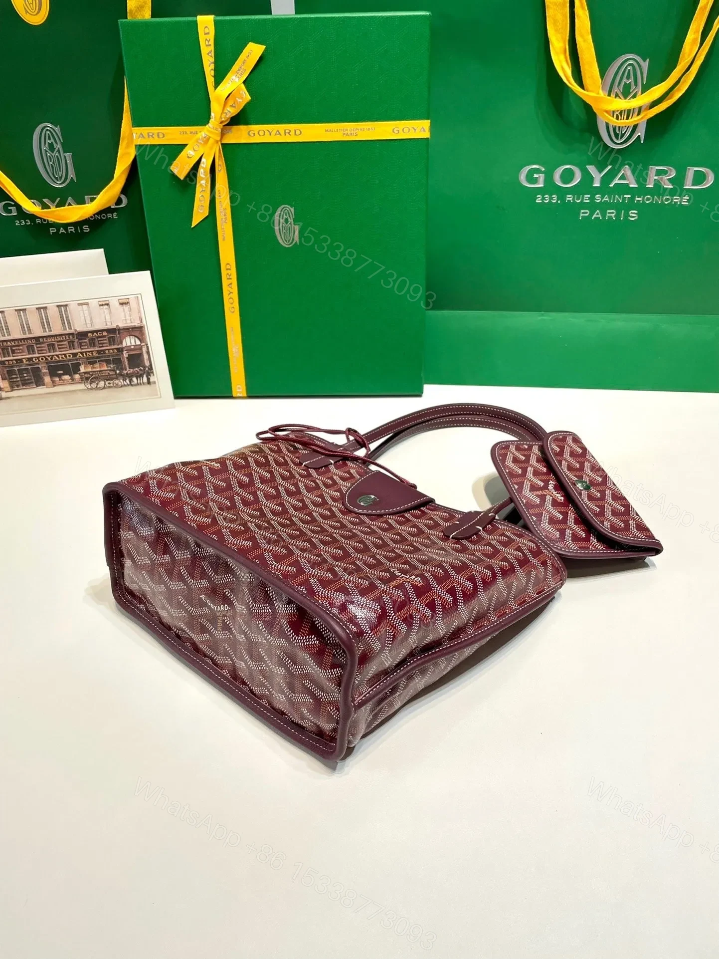 View 5 of Goyard Anjou Mini in Burgundy
