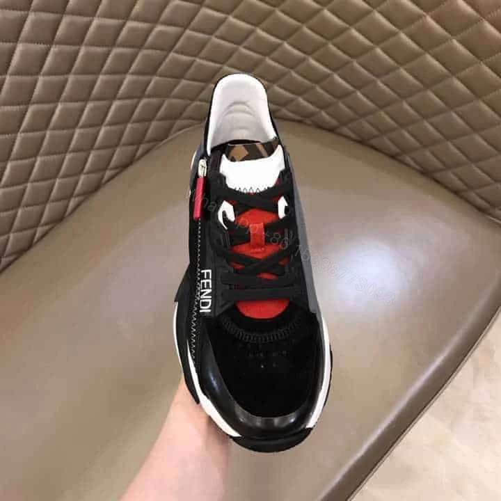 View 3 of FENDI CHUNKY LACE-UP TRAINERS BLACK – FD19