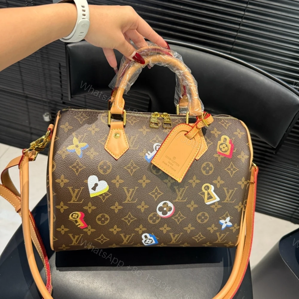 View 3 of Louis Vuitton Speedy Bandoulière 30 In Monogram Canvas Brown 30Cm
