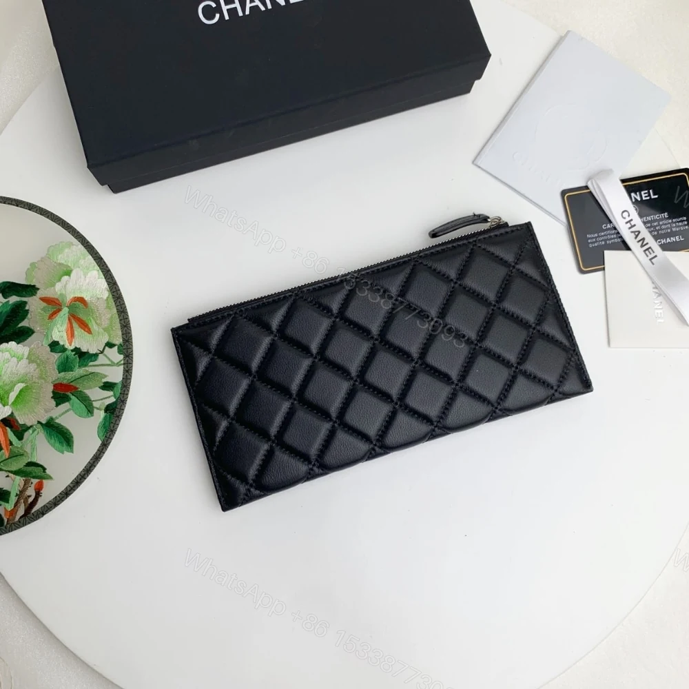 View 6 of Chanel Classic Zip Pouch Wallet Black 22Cm