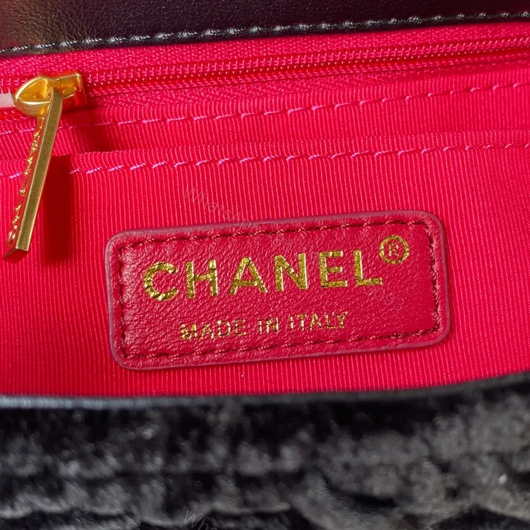 View 7 of Velvet Chanel-Inspired Crossbody Bag: Lux, Textured Verve
