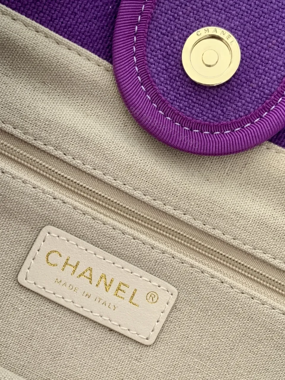 View 2 of Purple Canvas Tote: Luxe-Chic Everyday Carry Bag