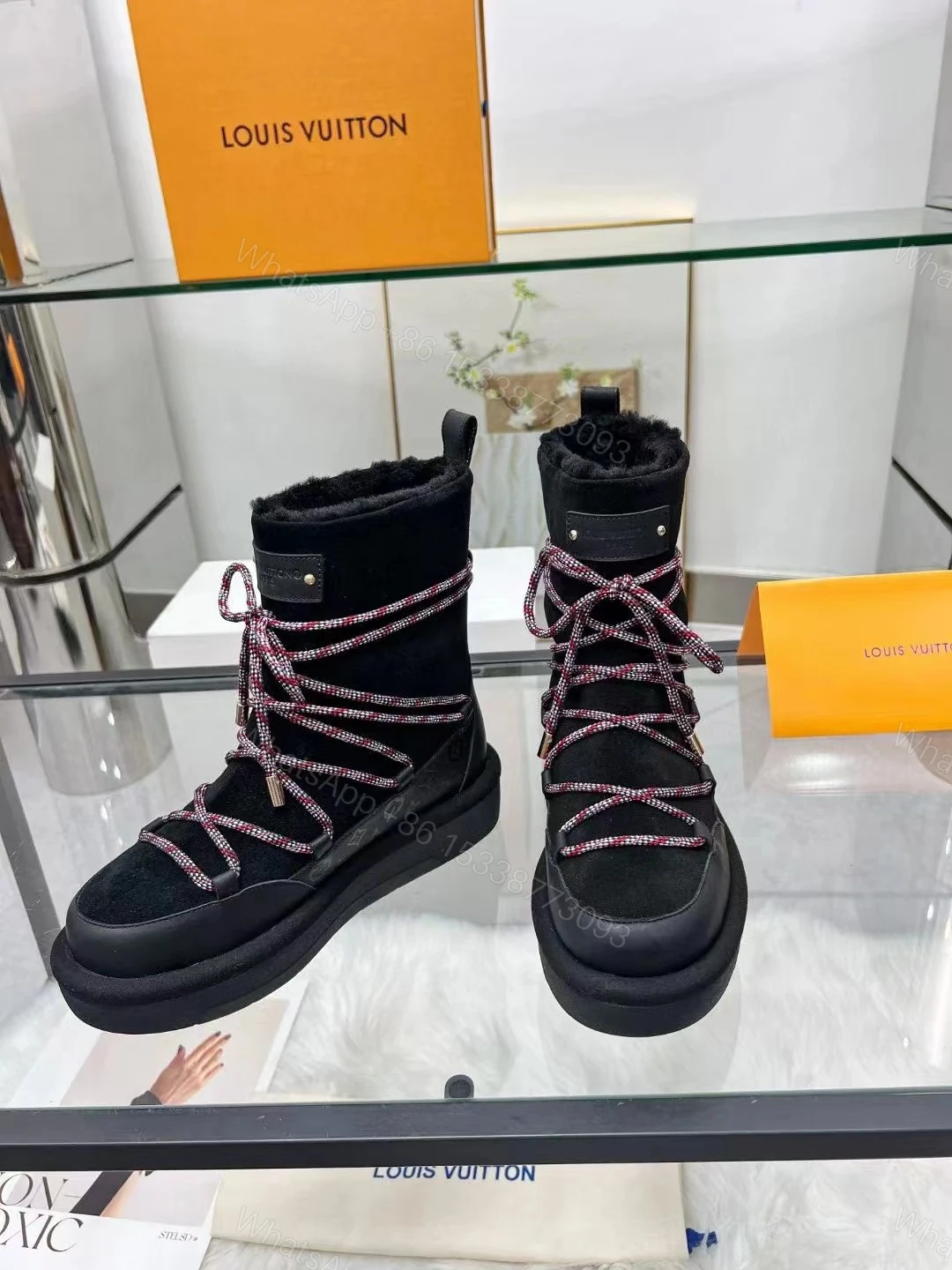 View 4 of LOUIS VUITTON ASPEN PLATFORM ANKLE BOOT BLACK 1AC75N