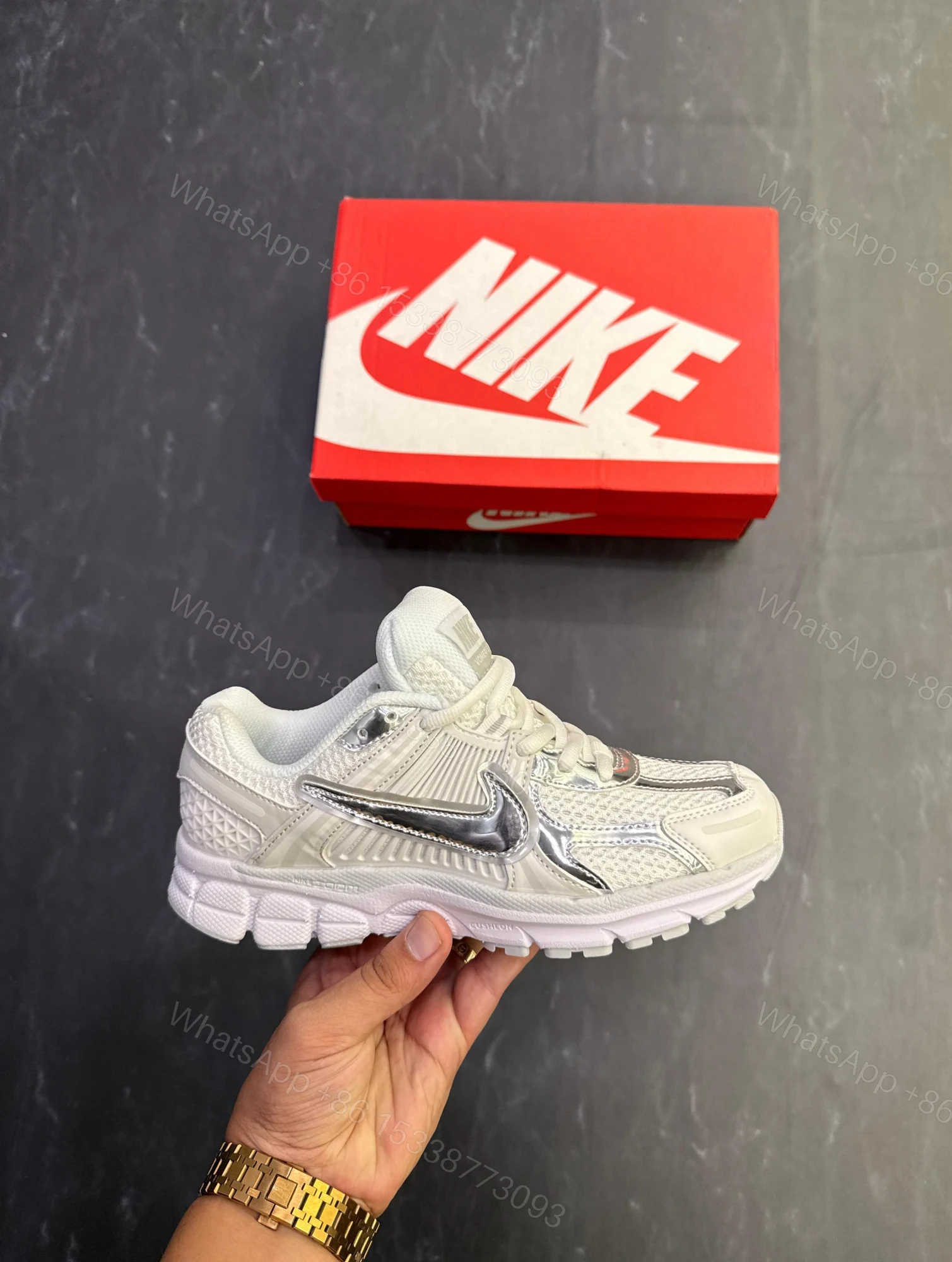 View 5 of FIRST COPY NIKE ZOOM VOMERO WHITE SILVER FOR GIRLS