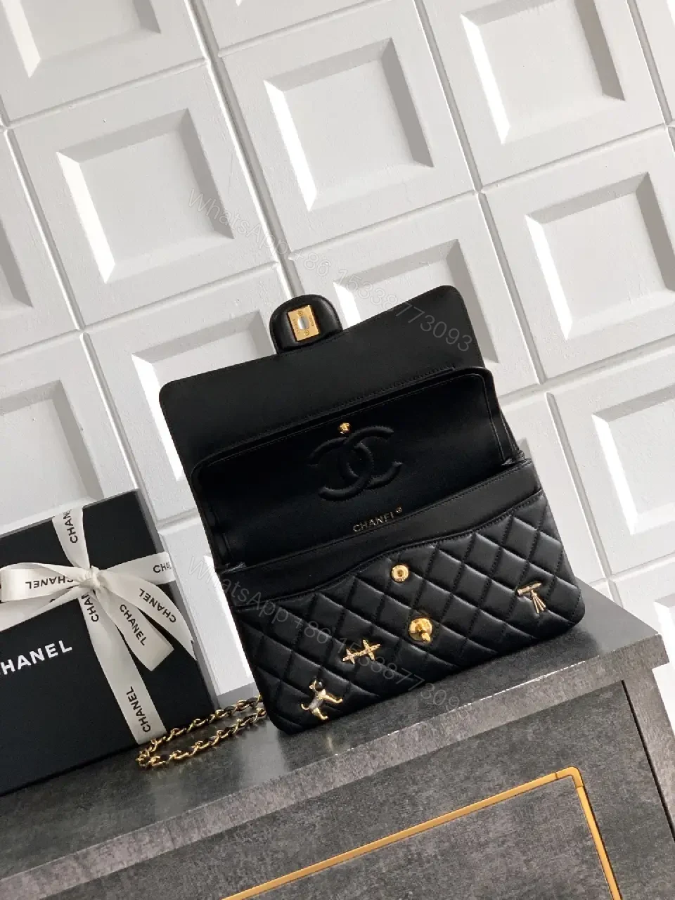 View 4 of Quilted Black Chain Bag: Luxe, Everyday Chic, Compact