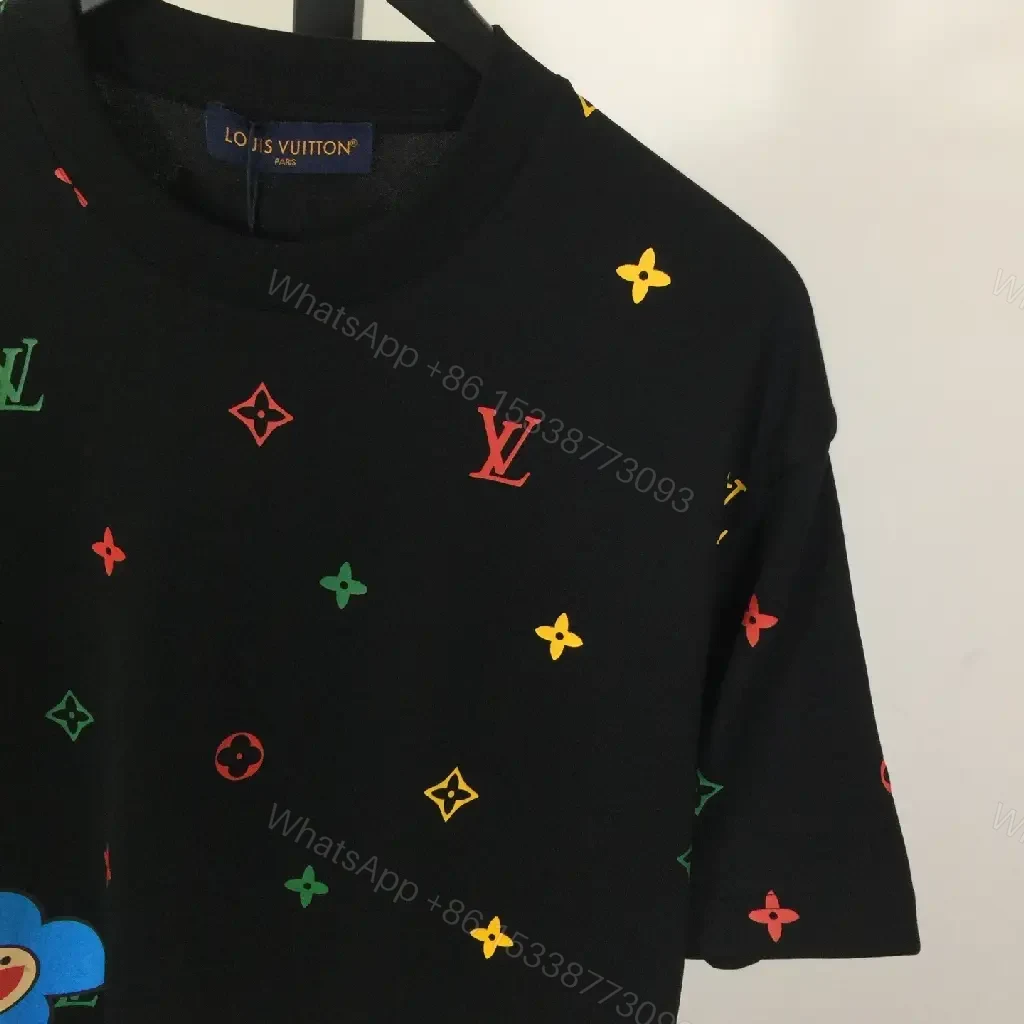 View 6 of Bold Floral Monogram Tee: Luxe Streetwear Essential