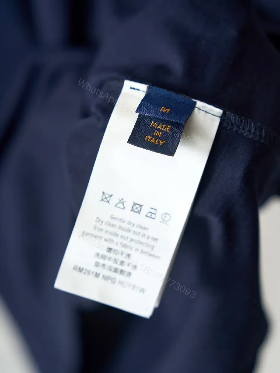 View 3 of Dark Navy Short-Sleeve Crew Neck T-Shirt, Smooth Knit, Soft Drape