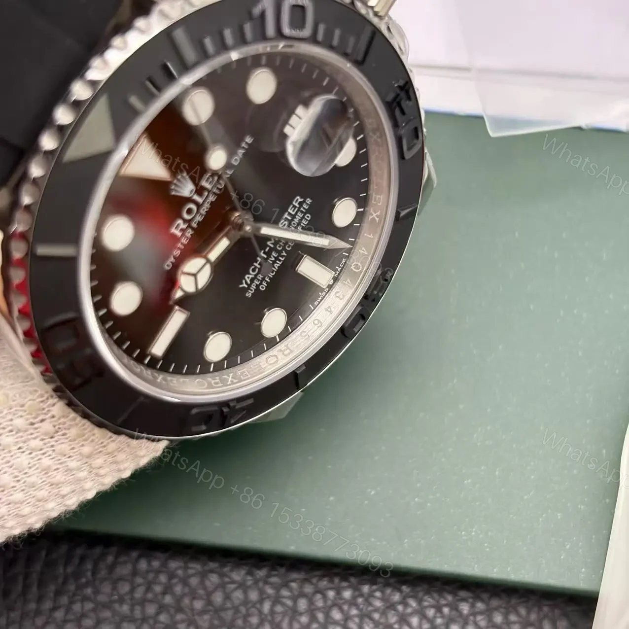 View 14 of Replica Rolex YACHT-MASTER 42 White gold 2022