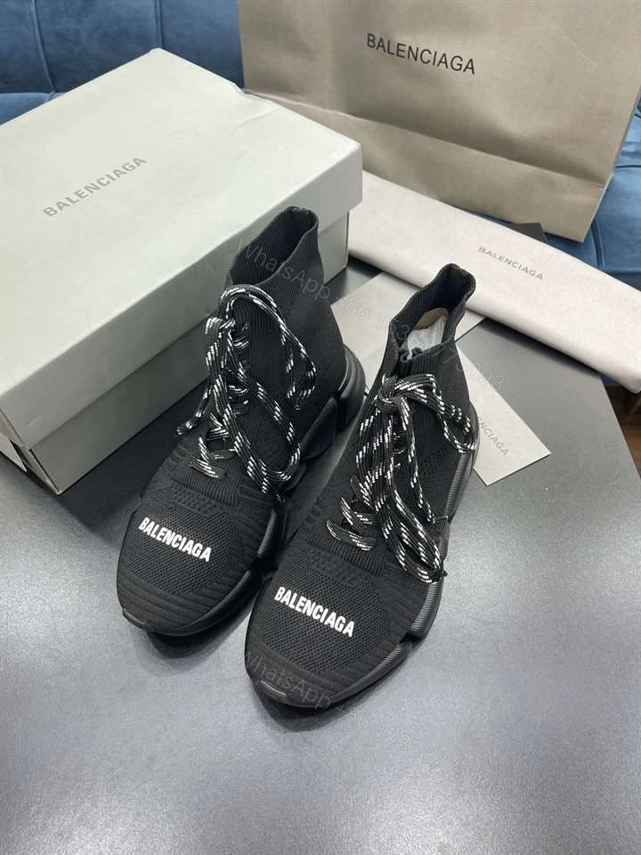 View 9 of BALENCIAGA MEN’S SPEED 2.0 LACE-UP SNEAKER IN BLACK – BB155