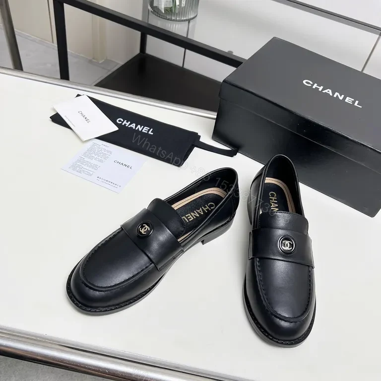 View 7 of Chic Leather Loafers - Signature Button Detail - Allâ€‘Day Comfort