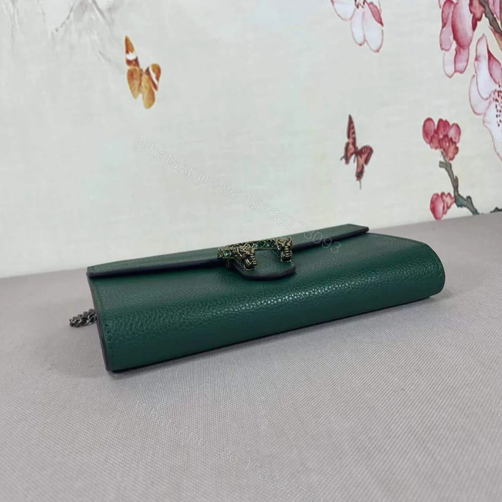 View 3 of Gucci Women Dionysus GG Supreme Chain Bag Green 20Cm 401231 CAOGX 3120