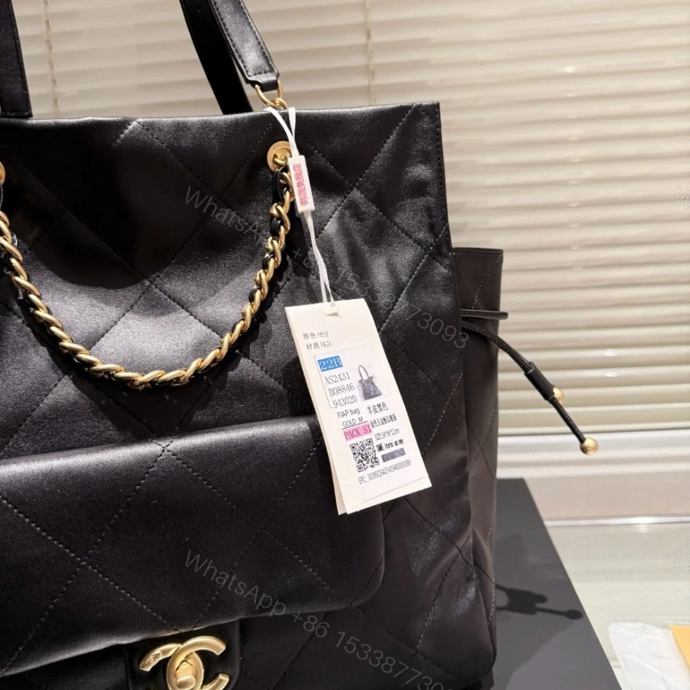 View 5 of Chanel 25C Shopping Bag Black 33Cm