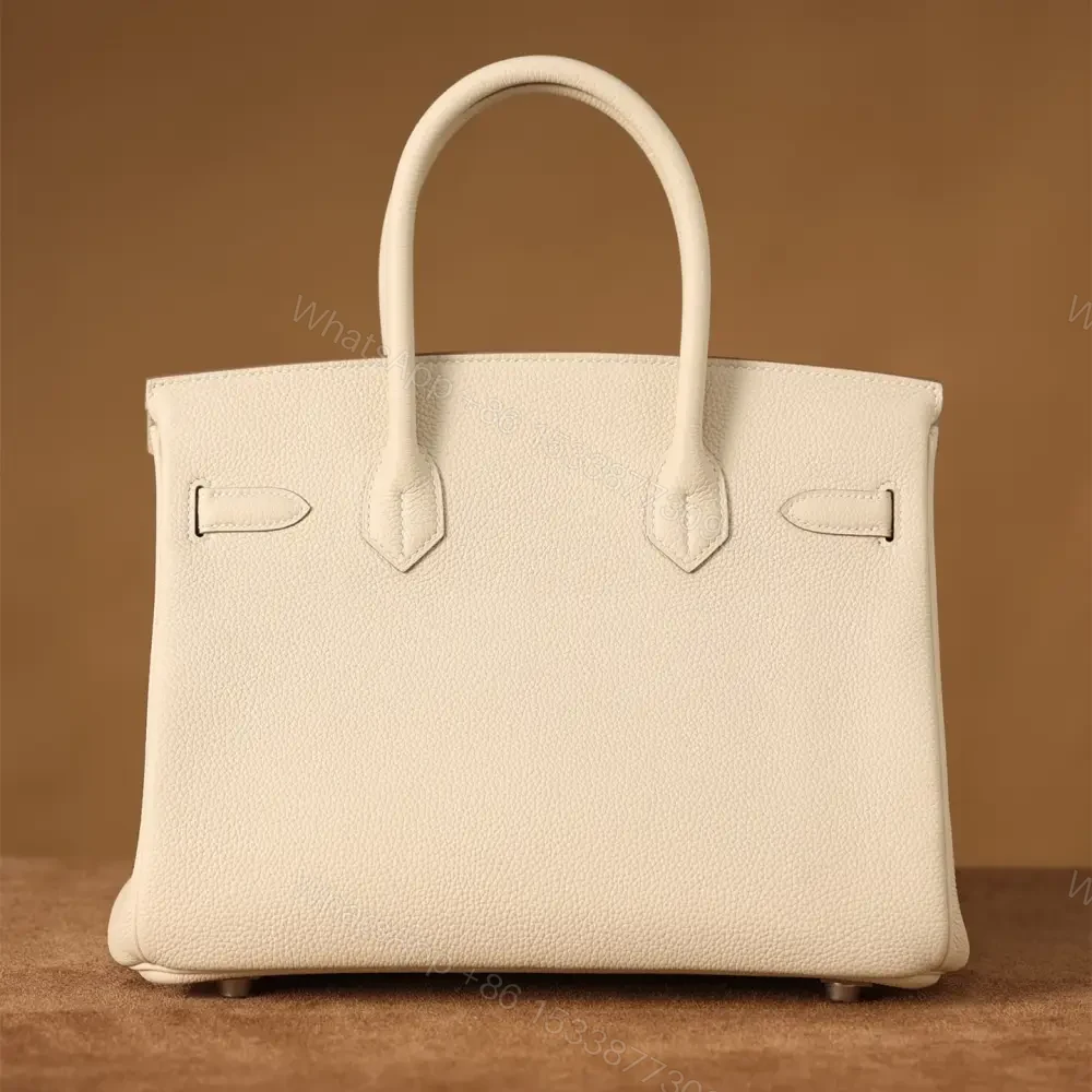 View 2 of 高仿Hermes*Birkin30奶昔白銀扣免檢版