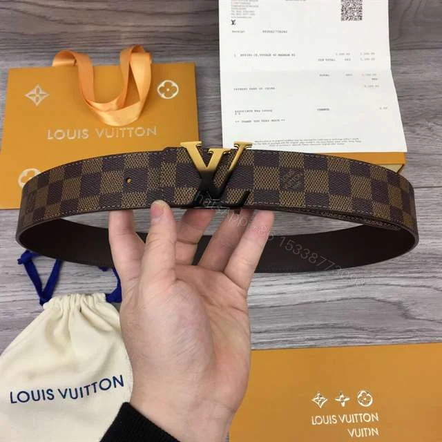View 2 of LOUIS VUITTON INITIALES 40MM REVERSIBLE DAMIER EBENE CANVAS BELT – B89