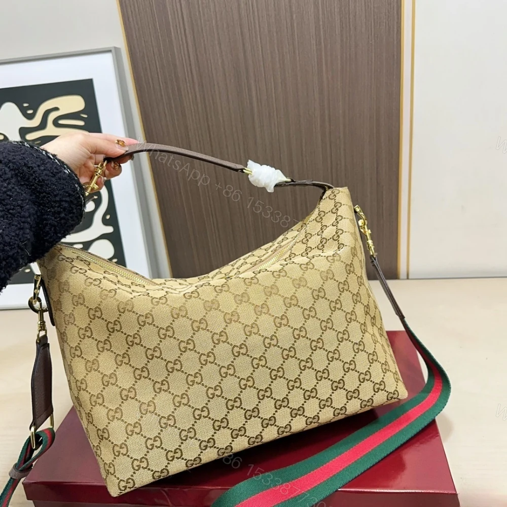 View 4 of Gucci Brera Medium Crossbody Bag Sand And Dark Brown 33Cm