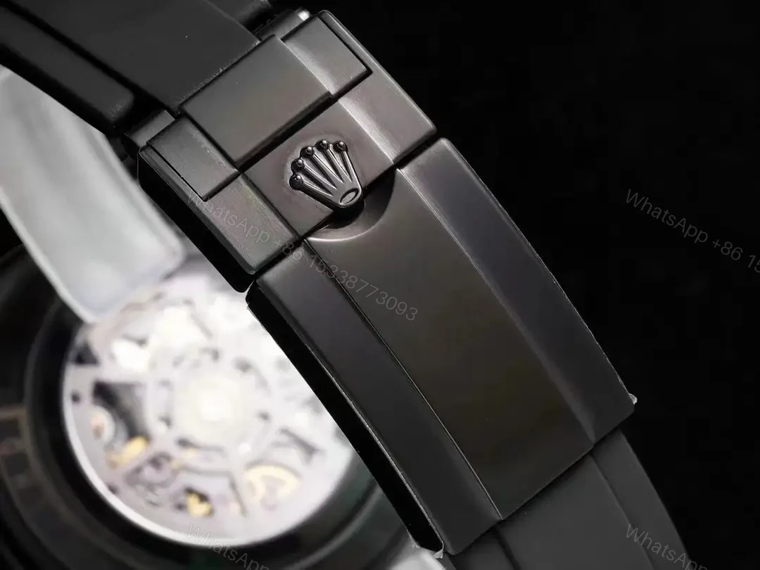 View 9 of Top Rolex Daytona Skeleton Black replica 40MM Carbon Black Rubber Strap Edition RG-DAYTONA-SKELETON-BLACK-RUBBER-40