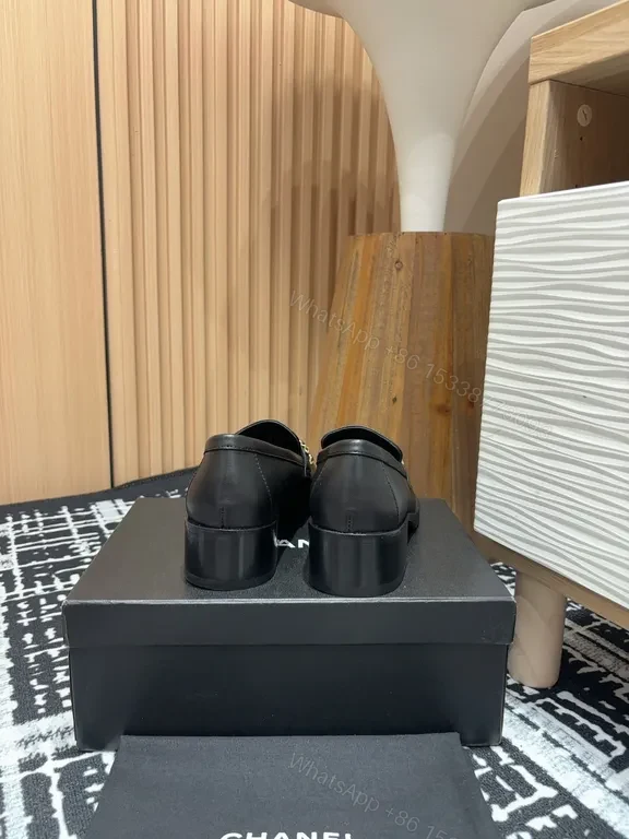 View 7 of Chunky Chain Leather Loafers - Luxe Comfort, Chanel-Inspired