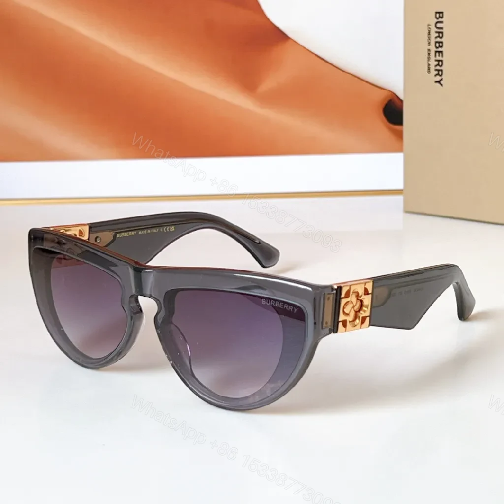 View 8 of Bold Acetate Cat-Eye Sunglasses: Signature Plaid Detailing