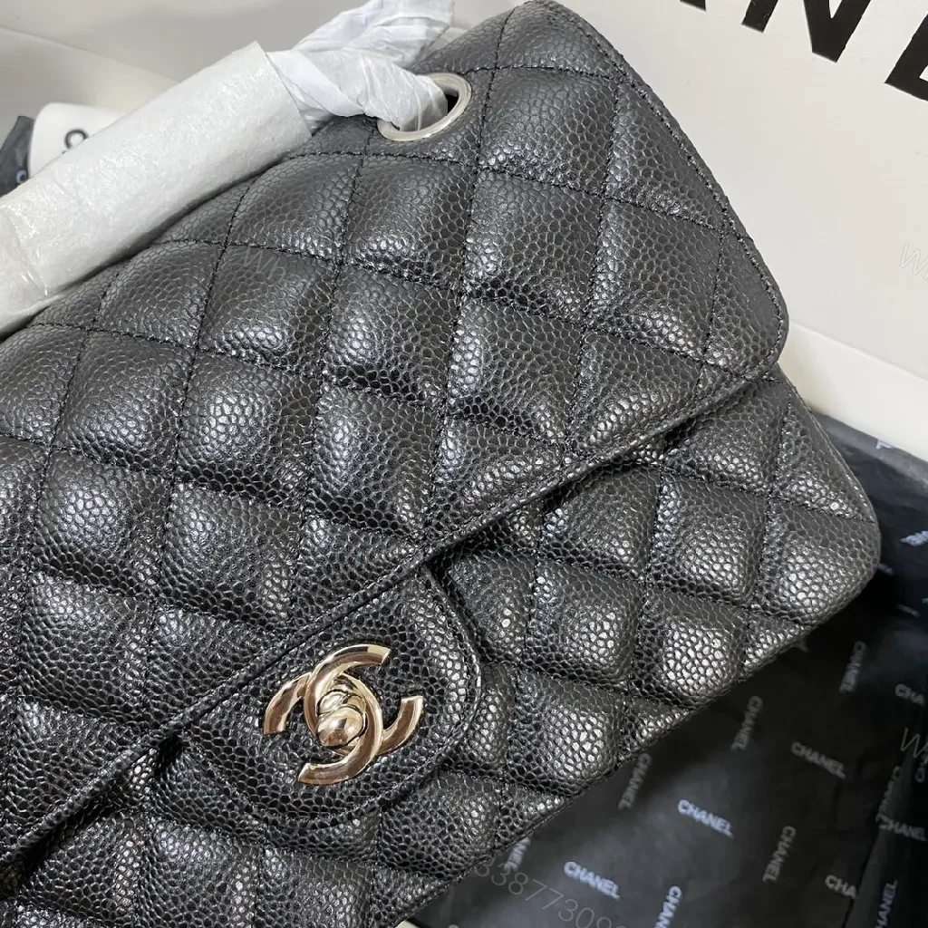 View 3 of Quilted Black Flap Shoulder Bag – Modern Classic Style, Timeless silhouette