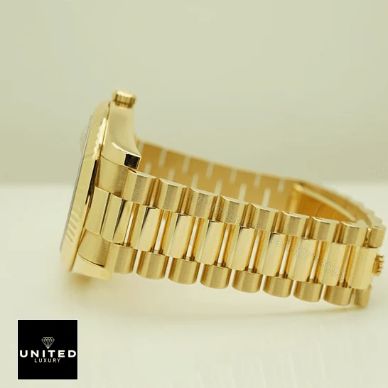 View 11 of Rolex Day-Date II Collection Gold Silver White Dial 218238 Replica