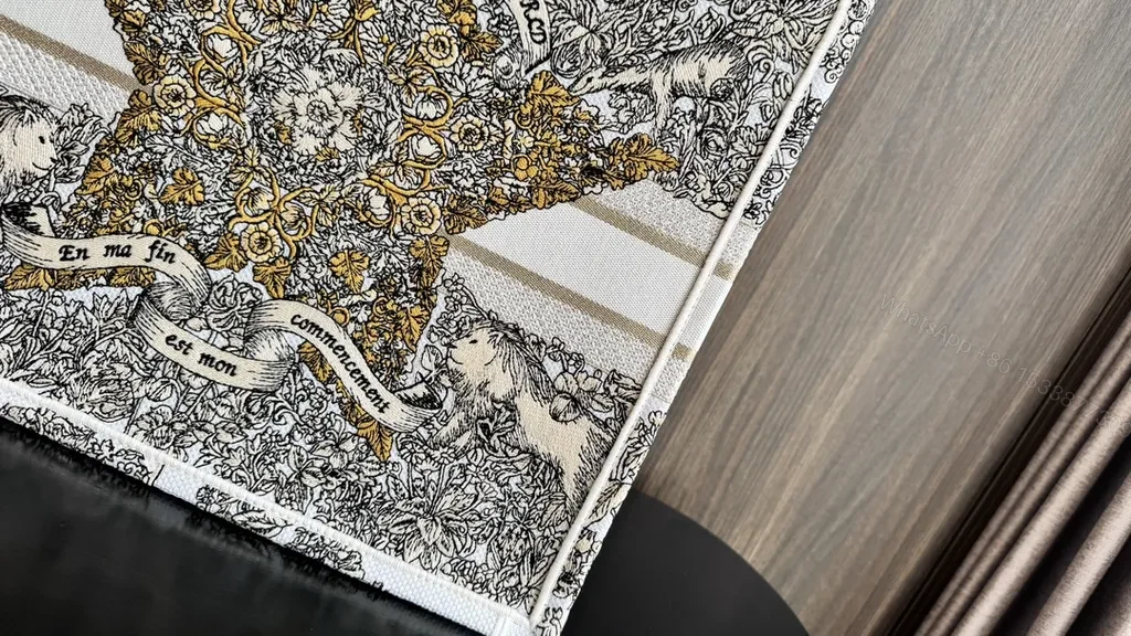 View 4 of Structured Tote: Dior-Print Luxury, Functional Chic Bag