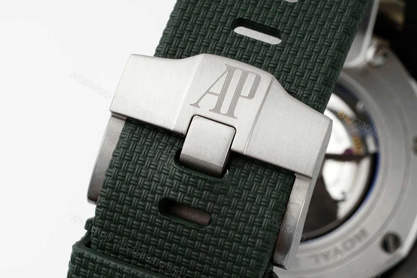 View 9 of Audemars Piguet Royal Oak Offshore Green Replica 44MM Premium Ceramic Rubber Strap Chronograph Edition RG-AP-ROO-GRN-CER-RUB-44