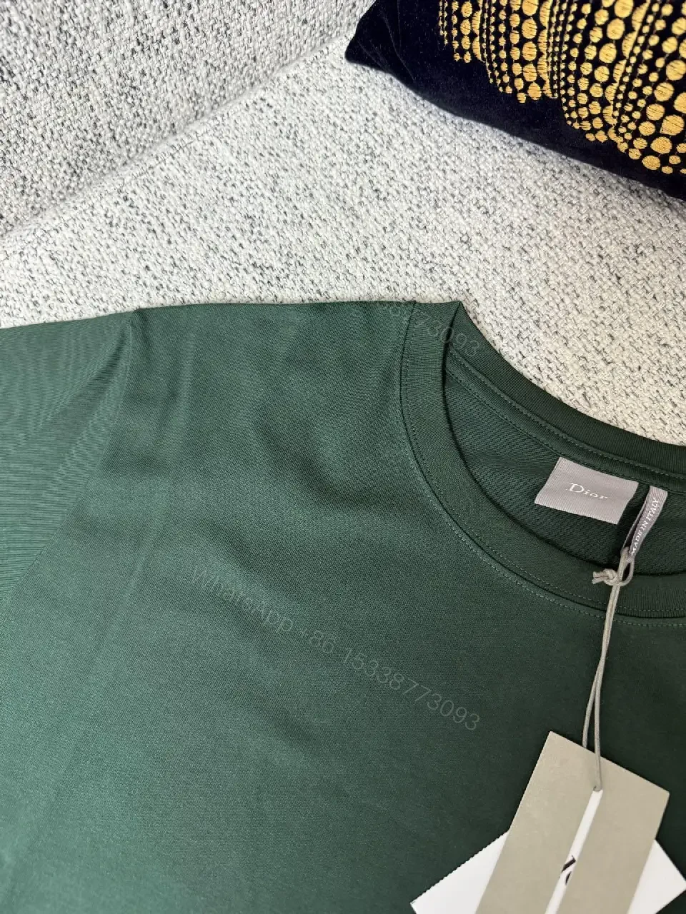 View 4 of Forest Green Minimal Logo Tee — Comfortable Everyday Luxury