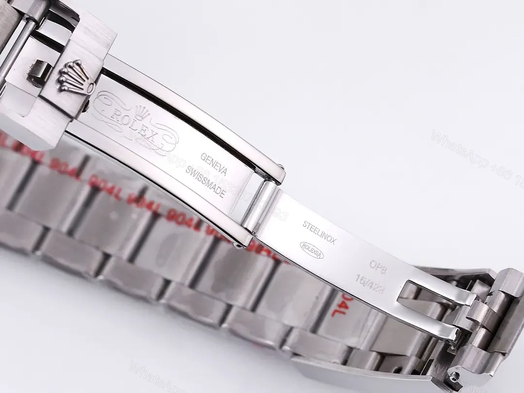 View 9 of Clean Factory – **Brand:** Rolex – **Color:** Black – **Style:** Submariner **Title:** Rolex Black Submariner Parakeet Watch