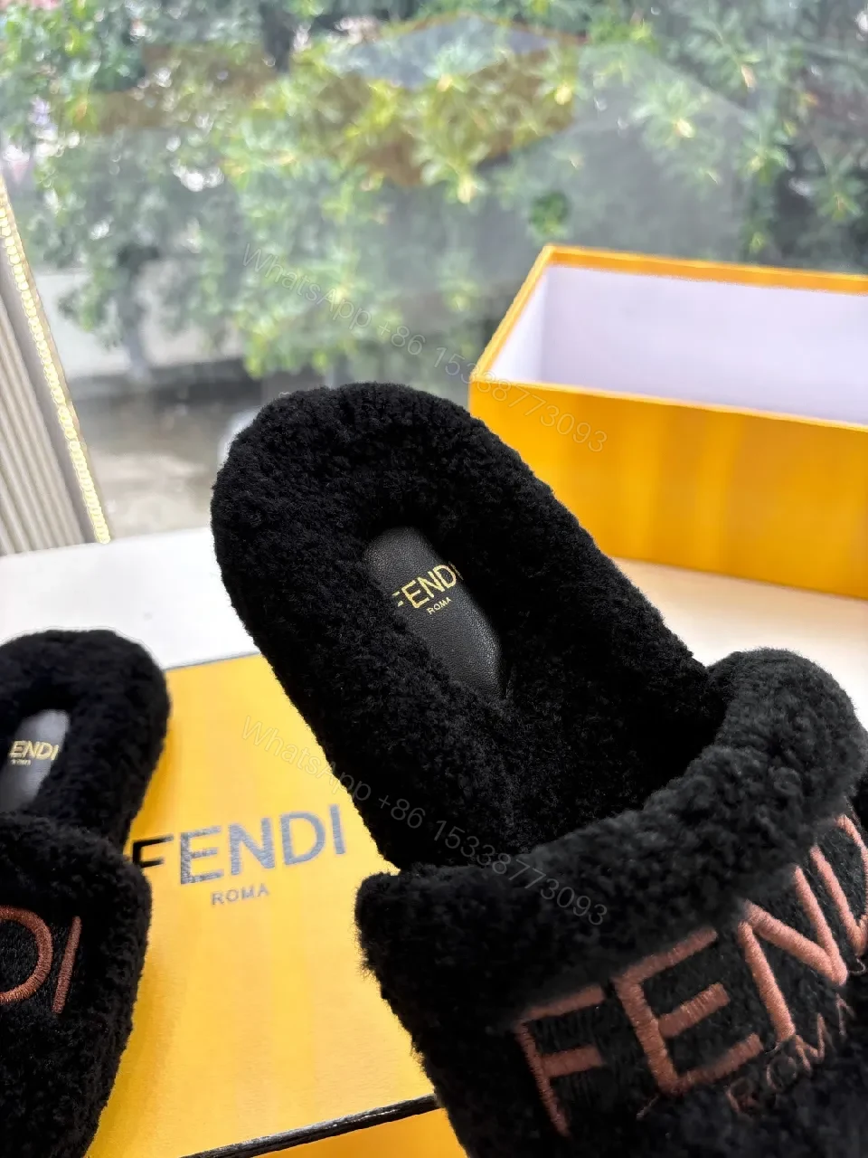 View 7 of Soft Plush Texture Slides: Luxe Open-Toe Comfort