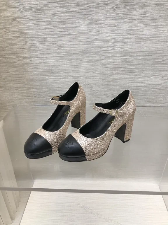 View 7 of Champagne Glitter Mary Janes: Luxe Comfort Flats