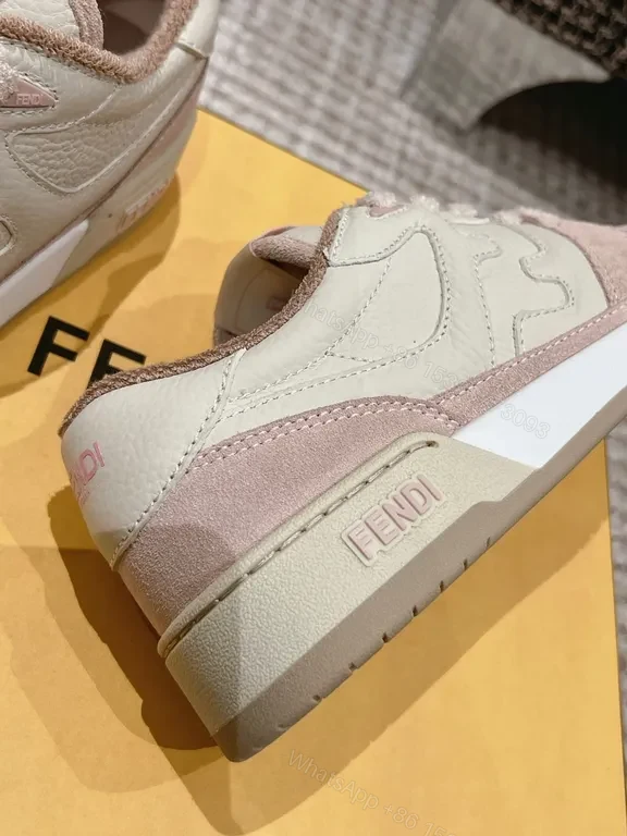 View 3 of Soft-Luxe Platform Low-Tops: Suedeâ€“Leather, Fendi-Inspired Detailing Sneakers
