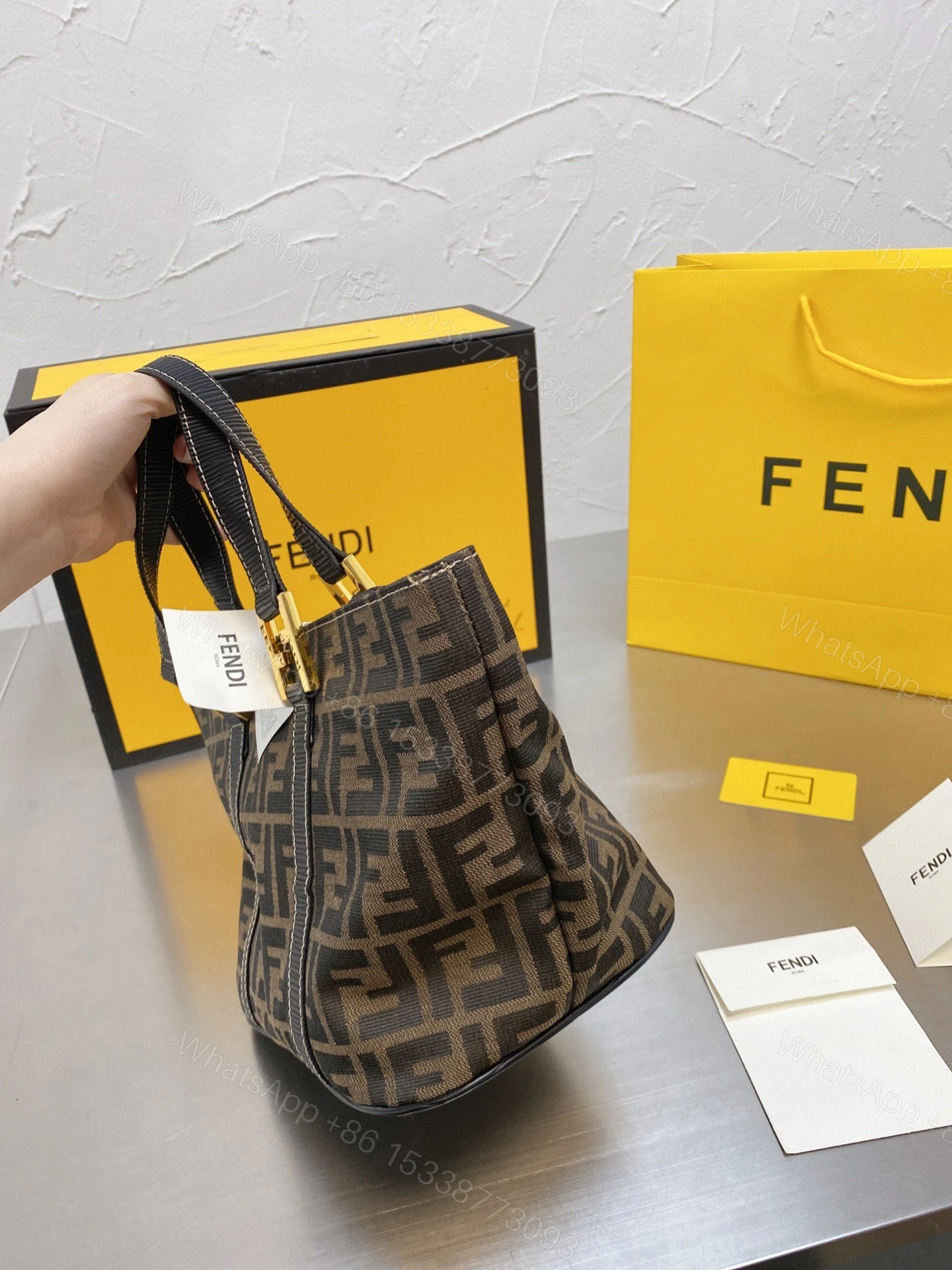 View 5 of Fendi Sunshine Large Shopper Bag
