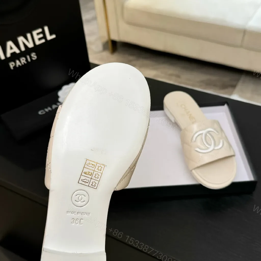 View 5 of Quilted Slip-On Sandals: Luxe Comfort, Open-Toe Style