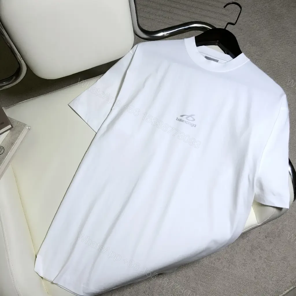 View 11 of white cotton oversized tee with logo motif premium everyday luxury