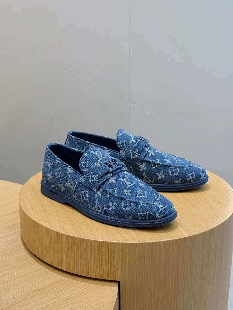 View 8 of Denim Monogram Loafer: Modern Comfort & Signature Texture