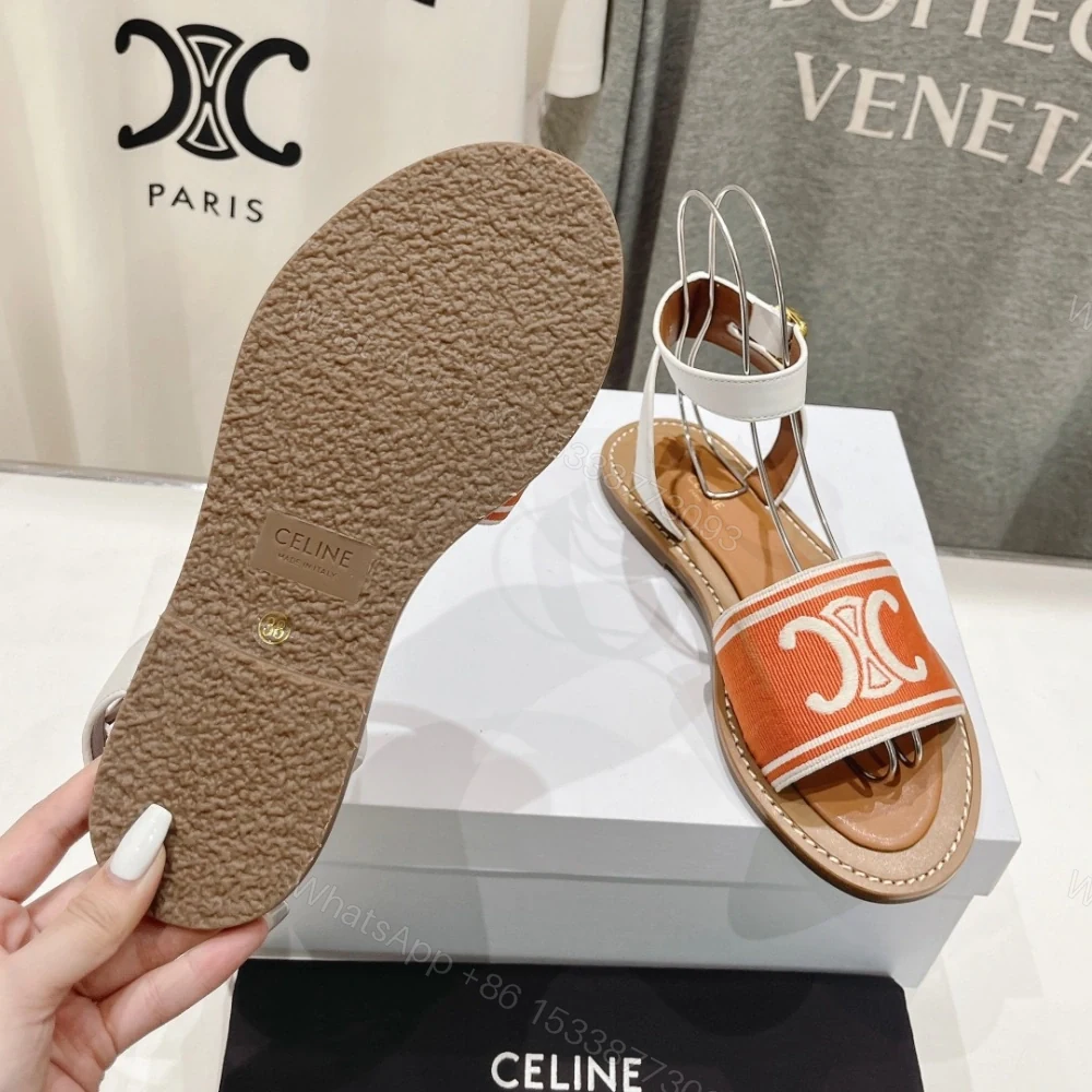 View 9 of 高仿Celine*357932352圓頭露趾涼鞋紅色免檢版