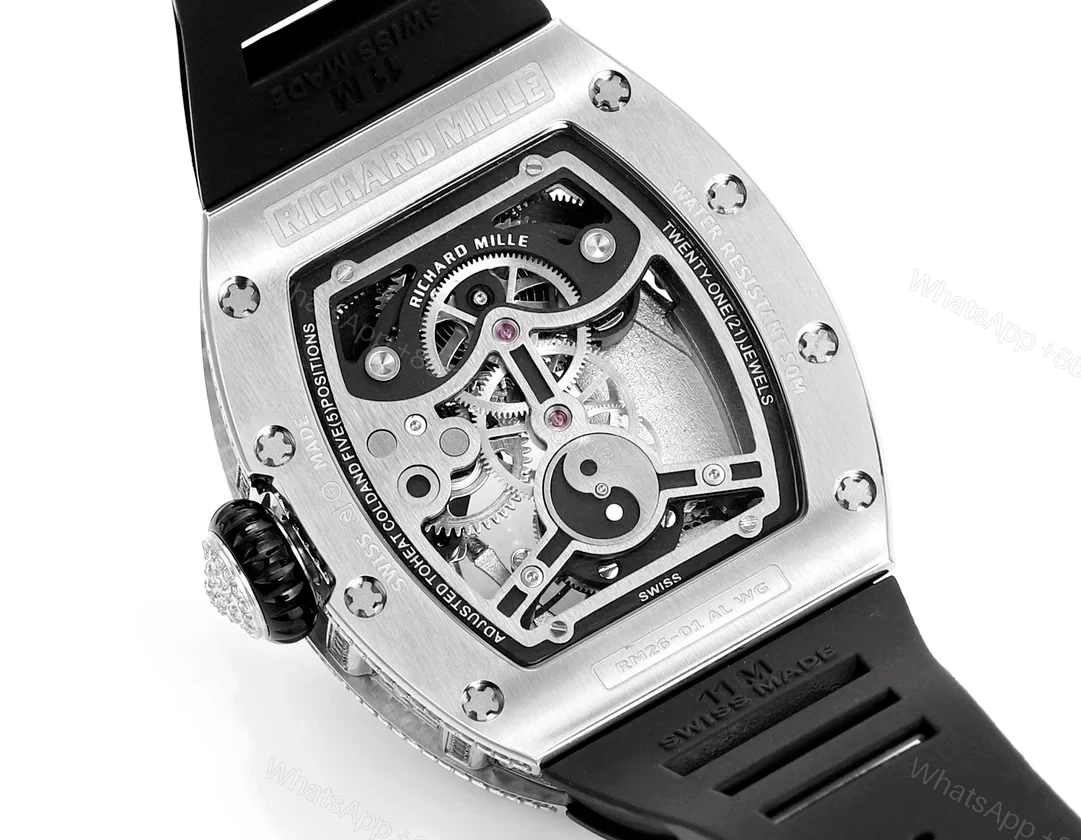 View 7 of Richard Mille RM26-01 Panda Tourbillon Watch Diamond Set Giant Panda Bamboo Forest Art Dial 18K White Gold Mechanical Luxury Edition RM26-01-PND-ART