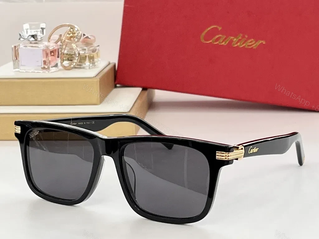 View 6 of Cartier Black Sunglasses: Luxury Glasses with Gradient Lenses