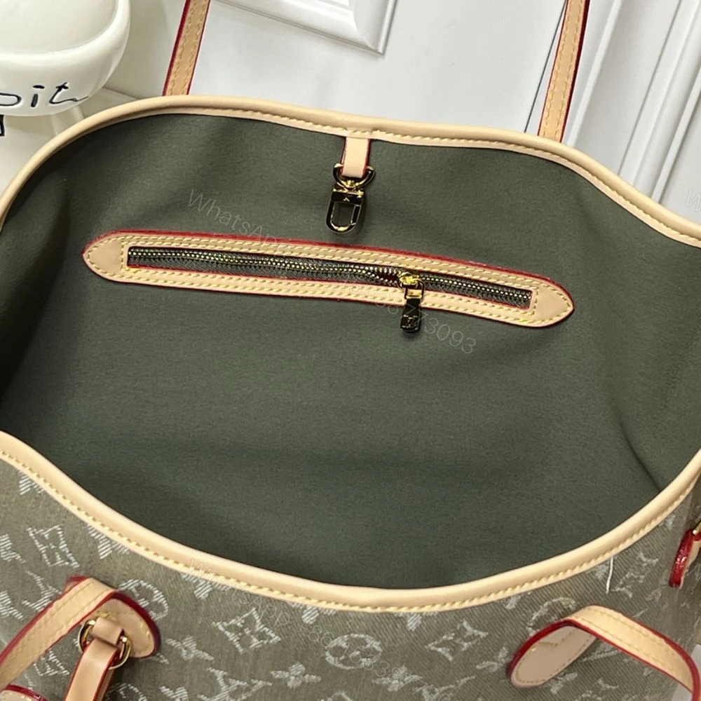 View 3 of Louis Vuitton Neverwoof MM Khaki Denim 31Cm