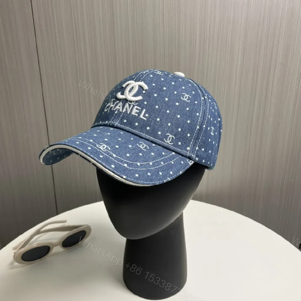 Denim-Texture Cap: Casual Luxe, Signature Comfort, Logo Embroidery — view 1