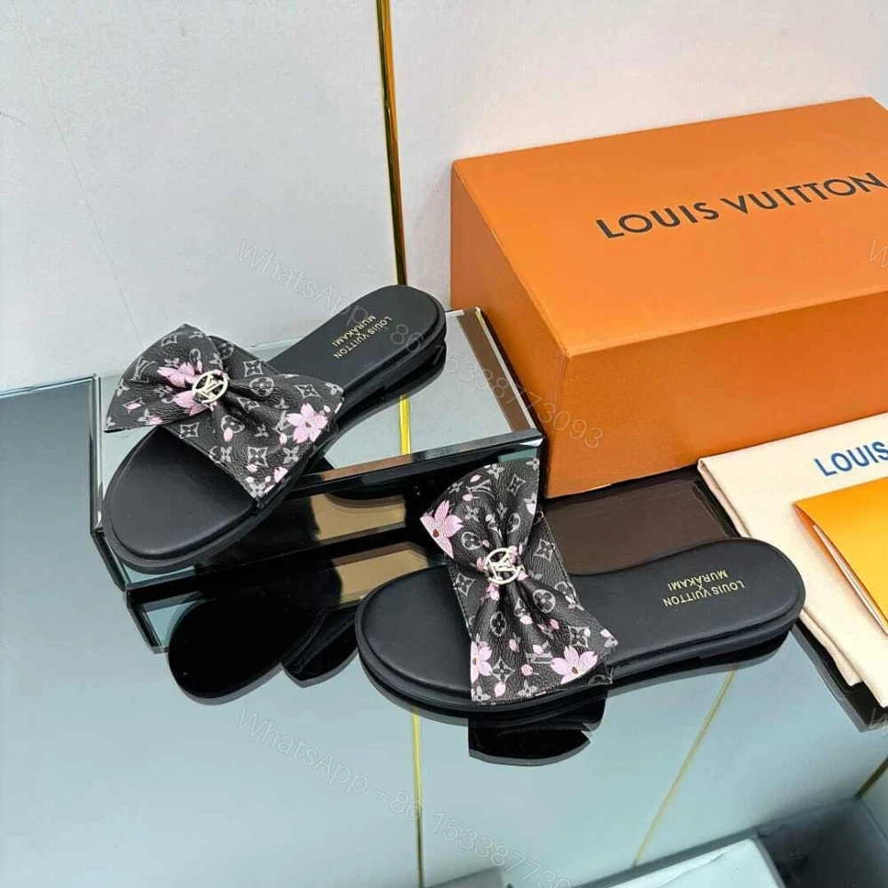 View 3 of LOUIS VUITTON X TAKASHI MURAKAMI LILY FLAT MULE MONOGRAM BLACK